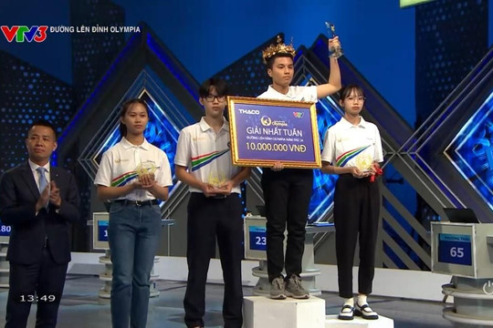Tăng tốc xuất sắc, nam sinh Thái Bình chiến thắng cuộc thi Olympia