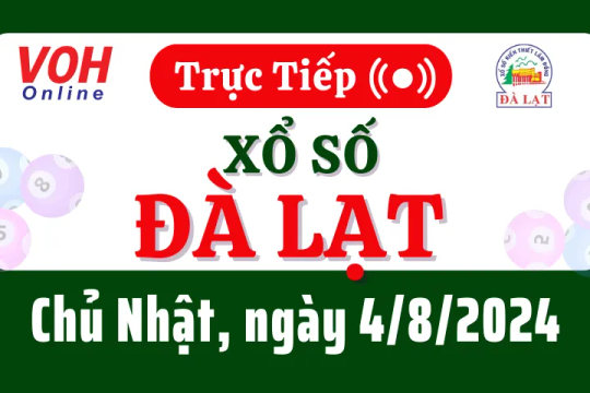 XSDL 4/8 - Kết quả xổ số Đà Lạt hôm nay chủ nhật ngày 4/8/2024