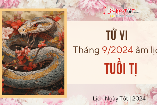 Tử vi tháng 9/2024 tuổi Tị âm lịch: Chưa có nhiều đột phá, chớ nên lãng phí thời gian