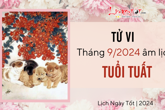 Tử vi tháng 9/2024 tuổi Tuất âm lịch: Vận khí khó lường, có cả hung lẫn cát