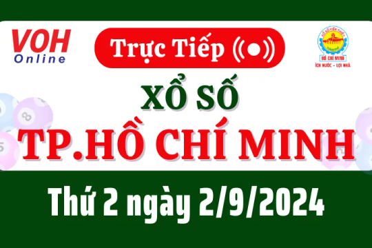 XSHCM 2/9 - Kết quả xổ số TP.HCM hôm nay thứ 2 ngày 2/9/2024