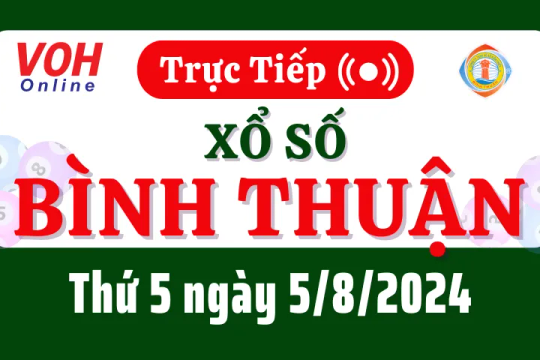 XSBTH 5/9 - Kết quả xổ số Bình Thuận hôm nay thứ 5 ngày 5/9/2024