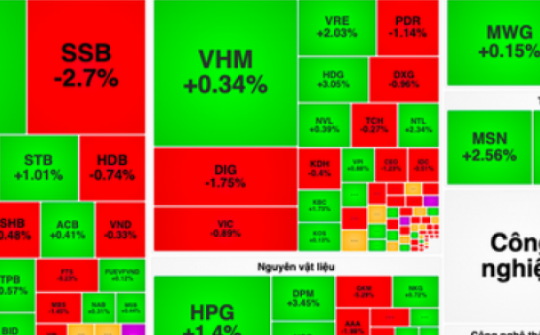 Nhóm vốn hoá lớn kéo VN-Index tăng 6 điểm