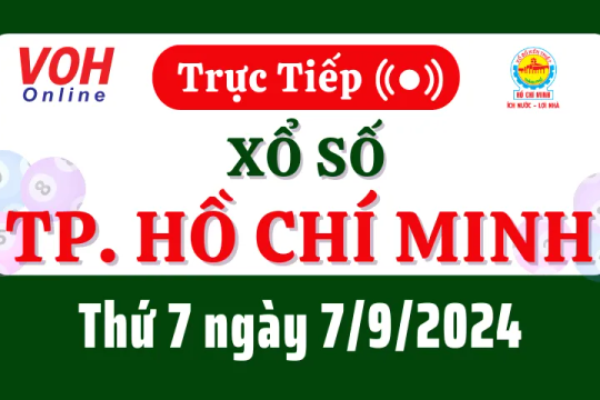 XSHCM 7/9 - Kết quả xổ số TP.HCM hôm nay thứ 7 ngày 7/9/2024