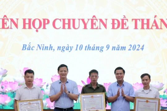 Bắc Ninh khen thưởng đột xuất cá nhân, tập thể có thành tích xử lý sự cố sạt trượt đê