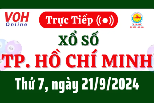 XSHCM 21/9 - Kết quả xổ số TP.HCM hôm nay thứ 7 ngày 21/9/2024