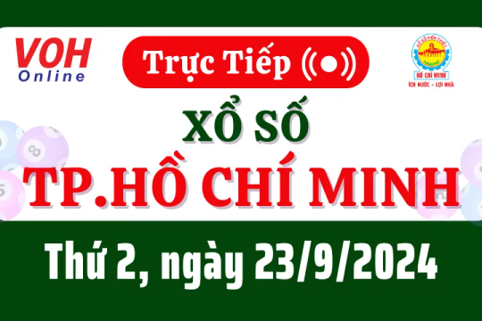 XSHCM 23/9 - Kết quả xổ số TP.HCM hôm nay thứ 2 ngày 23/9/2024