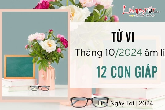 Tử vi tháng 10/2024 của 12 con giáp âm lịch: Ai kết thúc chuỗi ngày khổ đau?