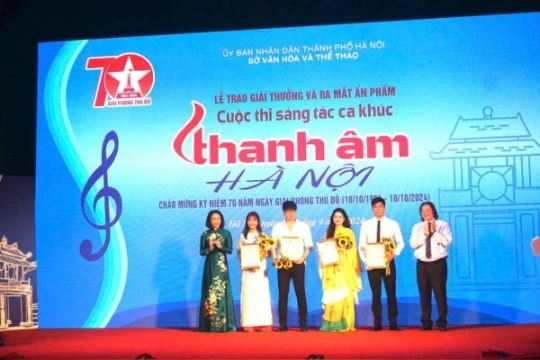 45 tác phẩm đạt giải cuộc thi sáng tác ca khúc 'Thanh âm Hà Nội'