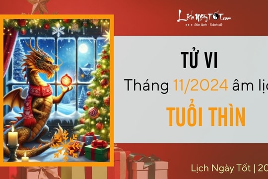 Tử vi tháng 11/2024 tuổi Thìn âm lịch: Xã giao thuận lợi, công việc hanh thông