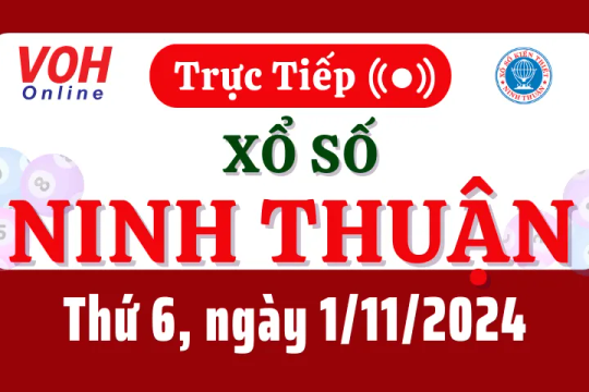 XSNT 1/11 - Kết quả xổ số Ninh Thuận hôm nay thứ 6 ngày 1/11/2024