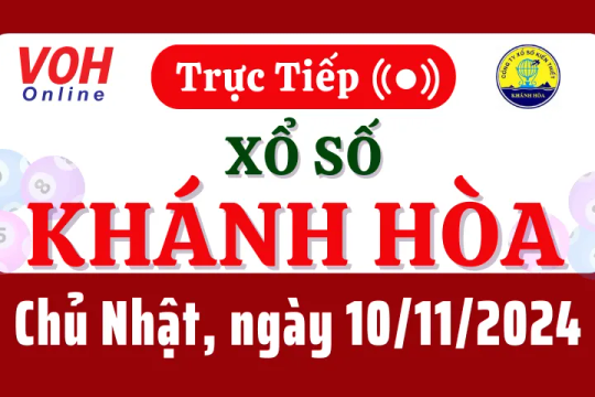 XSKH 10/11 - Kết quả xổ số Khánh Hòa hôm nay chủ nhật ngày 10/11/2024