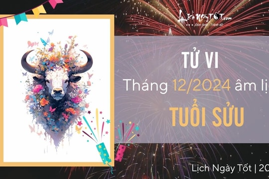 Tử vi tháng 12/2024 tuổi Sửu âm lịch: Vận trình trì trệ, vẫn còn nhiều nỗi lắng lo