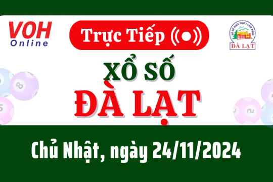 XSDL 24/11 - Kết quả xổ số Đà Lạt hôm nay chủ nhật ngày 24/11/2024