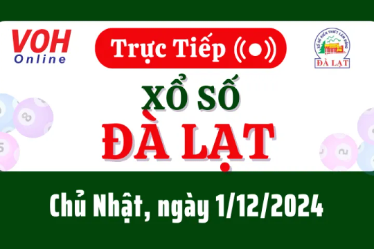 XSDL 1/12 - Kết quả xổ số Đà Lạt hôm nay chủ nhật ngày 1/12/2024