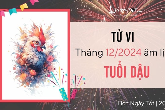 Tử vi tháng 12/2024 tuổi Dậu âm lịch: Vận khí vượng sắc, tinh thần phơi phới rộng mở