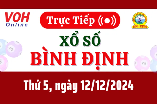 XSBDI 12/12 - Kết quả xổ số Bình Định hôm nay thứ 5 ngày 12/12/2024