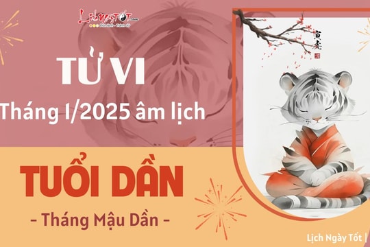 Tử vi tháng 1/2025 tuổi Dần âm lịch: Hãy biến khó khăn thành sức mạnh để tự vươn lên