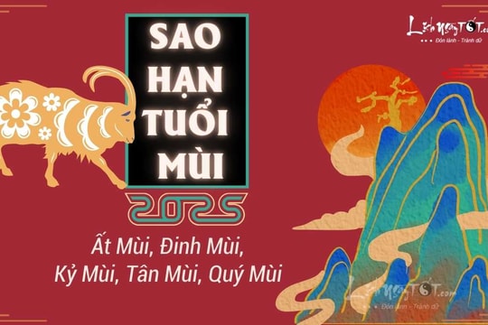 Sao hạn tuổi Mùi năm 2025: Tất cả các tuổi Ất Mùi, Đinh Mùi, Kỷ Mùi, Tân Mùi, Quý Mùi.