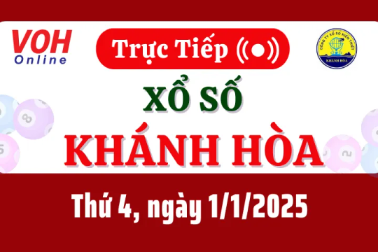 XSKH 1/1 - Kết quả xổ số Khánh Hòa hôm nay thứ 4 ngày 1/1/2025