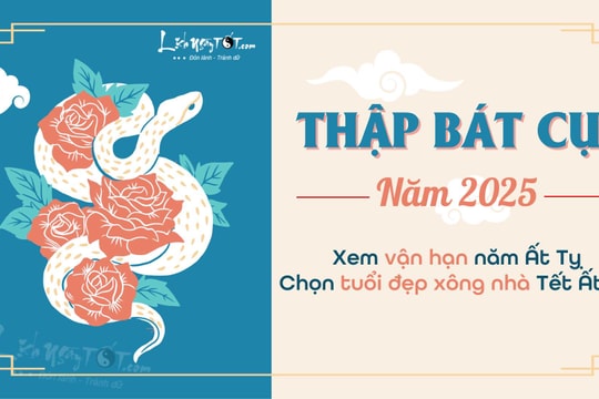 Thập Bát cục năm 2025: Ứng dụng Kinh dịch xem VẬN HẠN theo tuổi và chọn TUỔI ĐẸP XÔNG NHÀ Tết Ất Tỵ