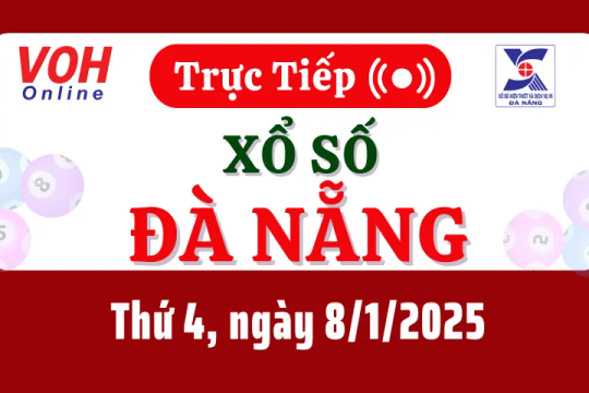 XSDNG 8/1 - Kết quả xổ số Đà Nẵng hôm nay thứ 4 ngày 8/1/2025