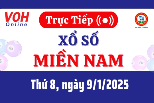 XSMN 9/1, Trực tiếp xổ số miền Nam thứ 5 ngày 9/1/2025