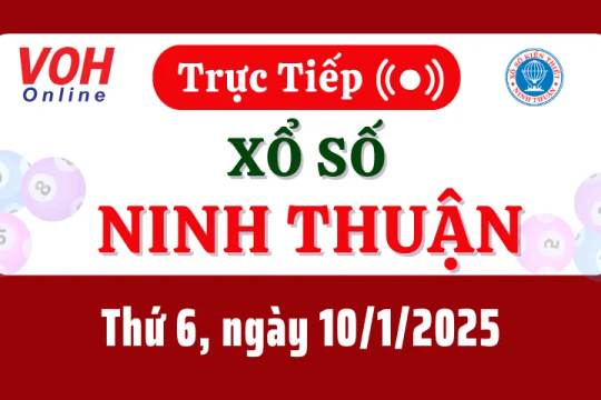 XSNT 10/1 - Kết quả xổ số Ninh Thuận hôm nay thứ 6 ngày 10/1/2025