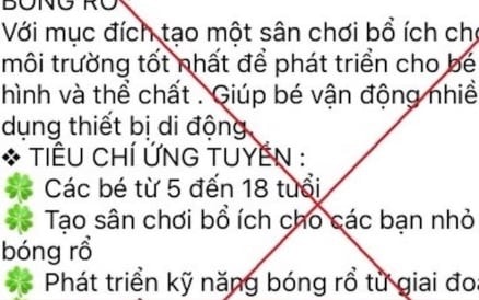 Đăng ký học bóng rổ cho con trên mạng, người phụ nữ ở Hà Nội bị lừa 1,1 tỷ đồng