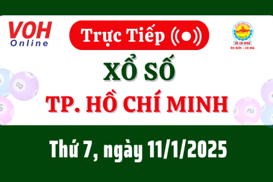 XSHCM 11/1 - Kết quả xổ số TP.HCM hôm nay thứ 7 ngày 11/1/2025