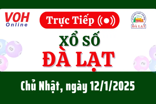 XSDL 12/1 - Kết quả xổ số Đà Lạt hôm nay chủ nhật ngày 12/1/2025