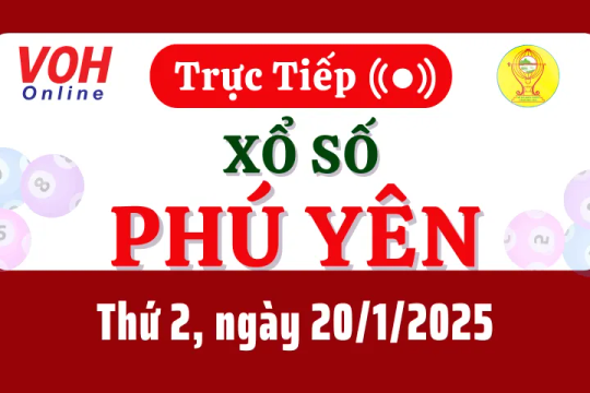 XSPY 20/1 - Kết quả xổ số Phú Yên hôm nay thứ 2 ngày 20/1/2025