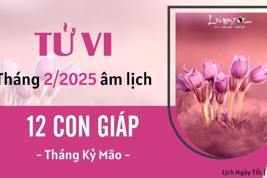 Tử vi tháng 2/2025 của 12 con giáp âm lịch: Ai đổi đời trong tháng mới?