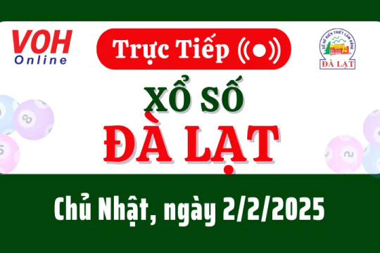 XSDL 2/2 - Kết quả xổ số Đà Lạt hôm nay chủ nhật ngày 2/2/2025