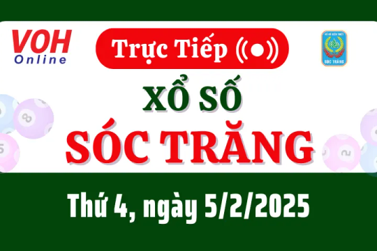 XSST 5/2 - Kết quả xổ số Sóc Trăng hôm nay thứ 4 ngày 5/2/2025