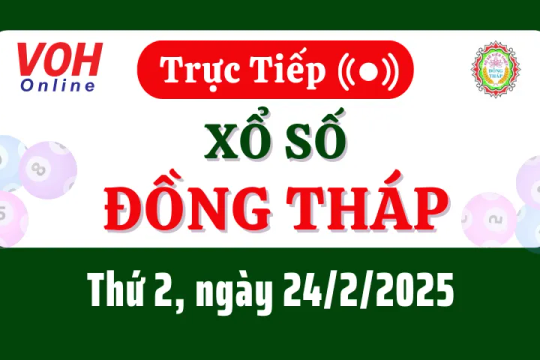 XSDT 24/2 - Kết quả xổ số Đồng Tháp hôm nay thứ 2 ngày 24/2/2025