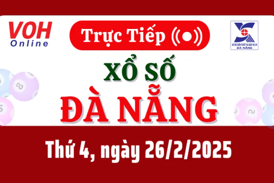 XSDNG 26/2 - Kết quả xổ số Đà Nẵng hôm nay thứ 4 ngày 26/2/2025