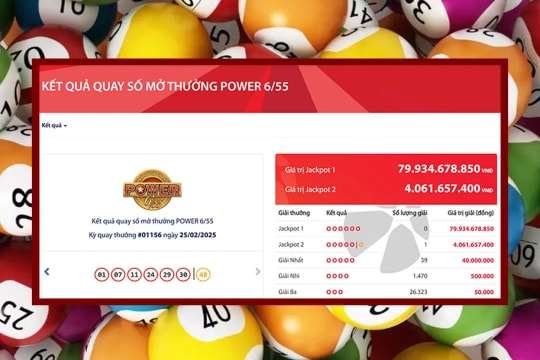 Jackpot 2 “nổ” hơn 12 tỷ đồng, Jackpot 1 vẫn chờ chủ nhân may mắn