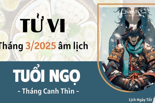 Tử vi tháng 3/2025 tuổi Ngọ âm lịch: Xu hướng ổn định và bình lặng hơn