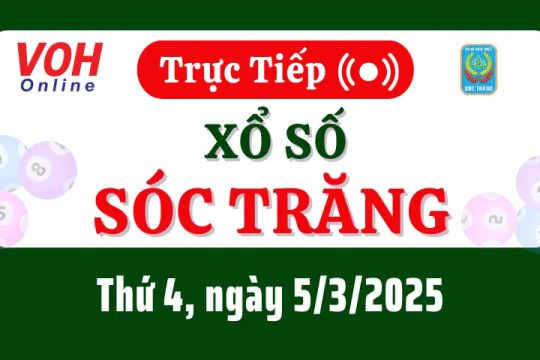 XSST 5/3 - Kết quả xổ số Sóc Trăng hôm nay thứ 4 ngày 5/3/2025