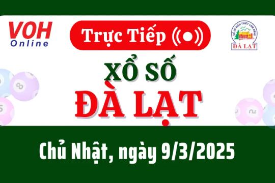 XSDL 9/3 - Kết quả xổ số Đà Lạt hôm nay chủ nhật ngày 9/3/2025