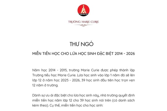 39 học sinh bất ngờ được miễn học phí với tổng gần 1,8 tỷ đồng