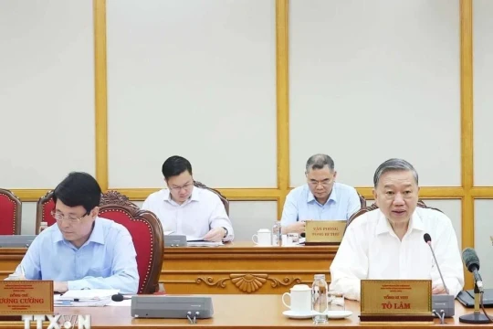 Tổng Bí thư Tô Lâm chủ trì họp cho ý kiến về tiến độ sắp xếp tổ chức bộ máy