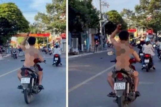 Khống chế người đàn ông ngáo đá 'múa' dao rựa trên phố