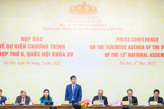 Kỳ họp thứ 9, Quốc hội khóa XV sẽ khai mạc vào ngày 5/5