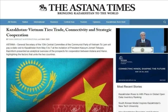 Chuyến thăm lịch sử của Tổng Bí thư Tô Lâm tới Kazakhstan và Azerbaijan thu hút truyền thông quốc tế