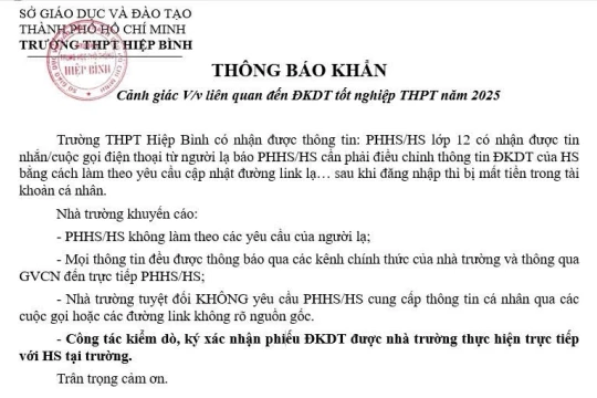 Phụ huynh mất tiền vì bị lừa đảo điều chỉnh đăng ký thi tốt nghiệp cho con