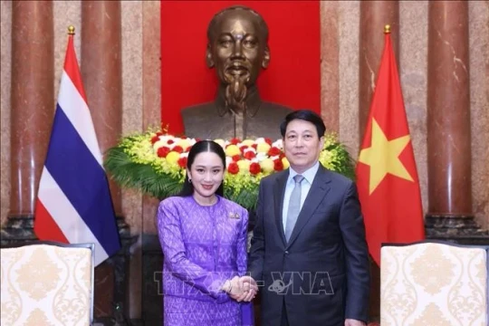 Chủ tịch nước Lương Cường tiếp Thủ tướng Thái Lan Paetongtarn Shinawatra
