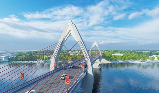 Chỉ vài ngày nữa, cây cầu dây văng hình búp sen, trị giá 1.200 tỷ tại Nam Định sẽ chính thức được thông xe