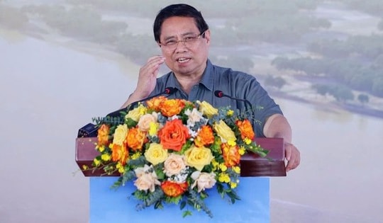 Dự khởi công cầu Tứ Liên, Thủ tướng Phạm Minh Chính đề nghị hoàn thành trong 24 tháng